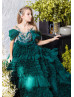 Green Tulle Ruffled Flower Girl Dress Christmas Dress Green Tulle Ruffled Flower Girl Dress Christmas Dress